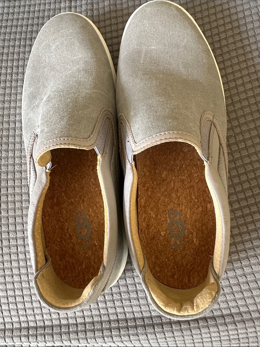 UGG Slip-On Casual Loafers in Light Gray